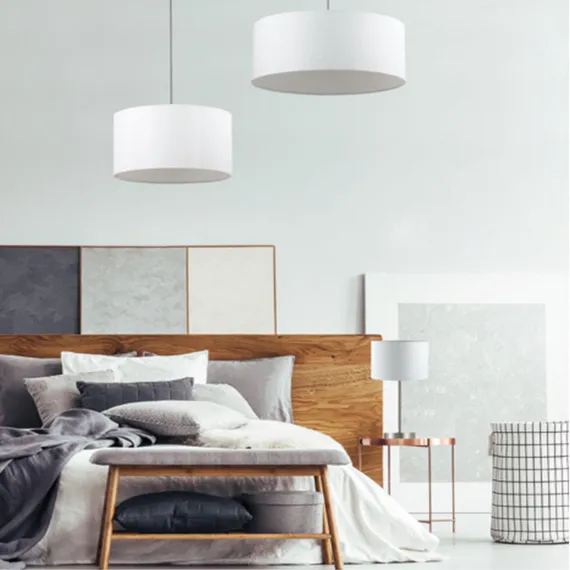 3745/2 MODERNI LN19 126 никель/белый, металл/текстиль Подвес E27 2*60W 220V NIKKI