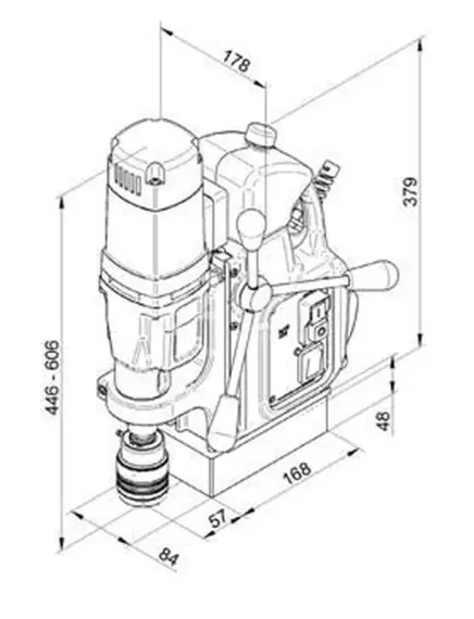Магнитный сверлильный станок BDS MAB-455 SB с поворотным основанием