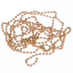 Бусы на елку 2,7м "Шарик" d-6мм, шампань (pvc коробка) (Серпантин)