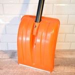 Лопата автомобильная "Авто-Вьюга Стандарт" неразборная 260*350мм с оц.планкой, ковш оранжевый, ручка