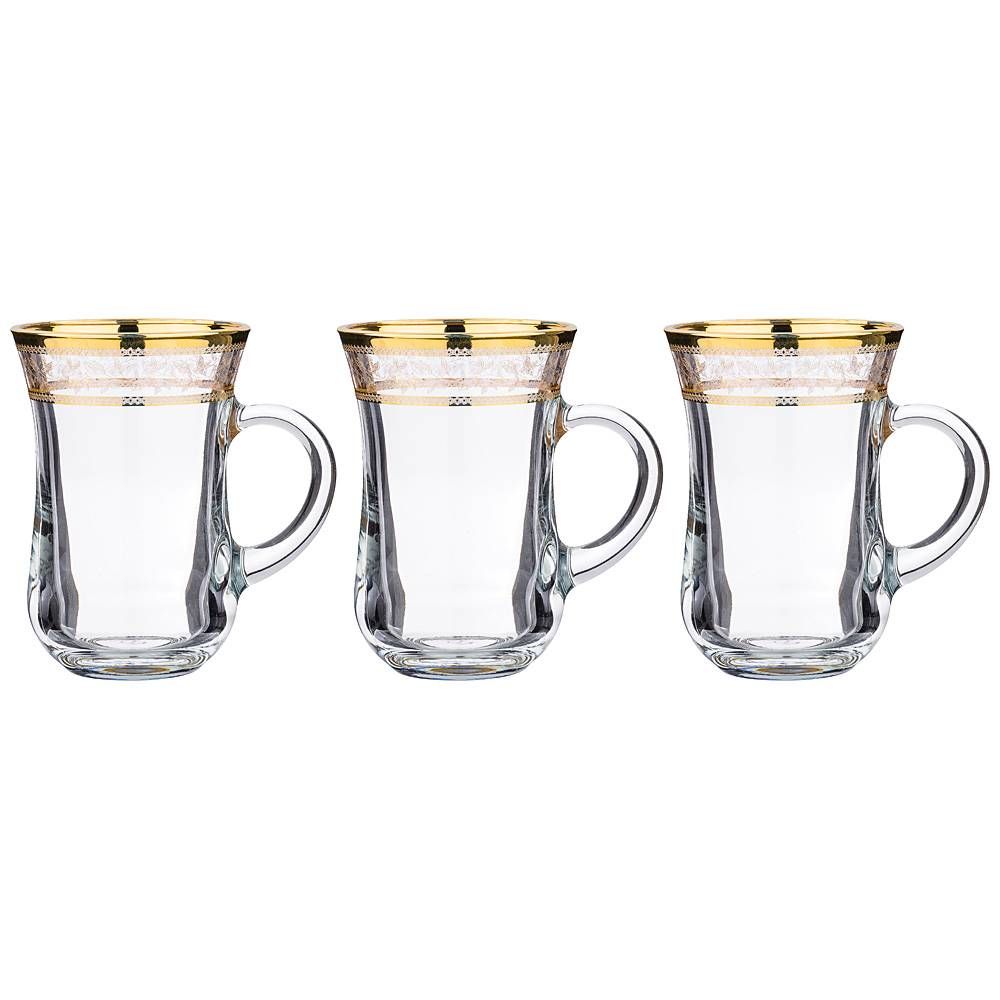 НАБОР КРУЖЕК ИЗ 3 ШТ."GOLD PROVENCE" ЗОЛОТО 175 МЛ