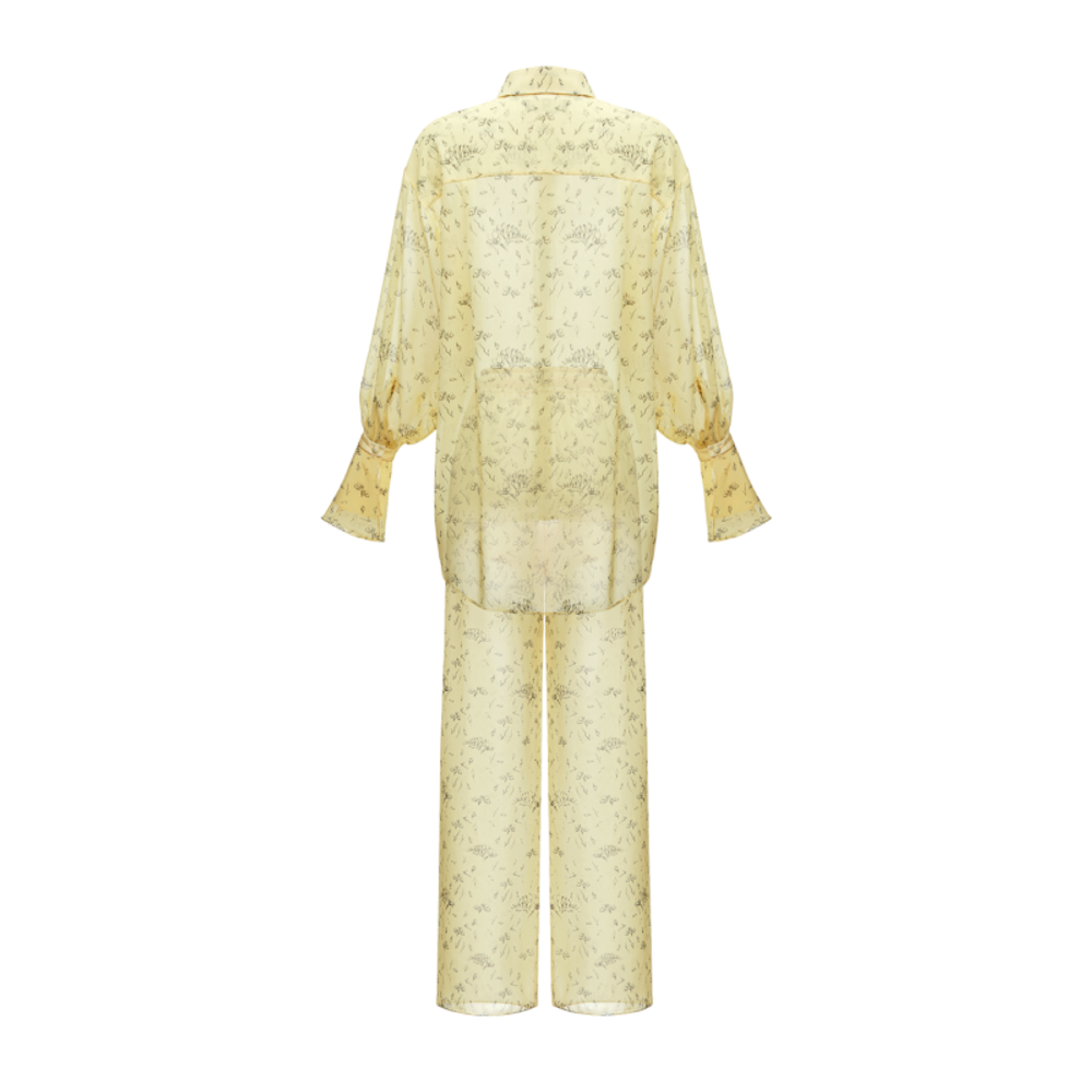 Рубашка из шифона с принтом