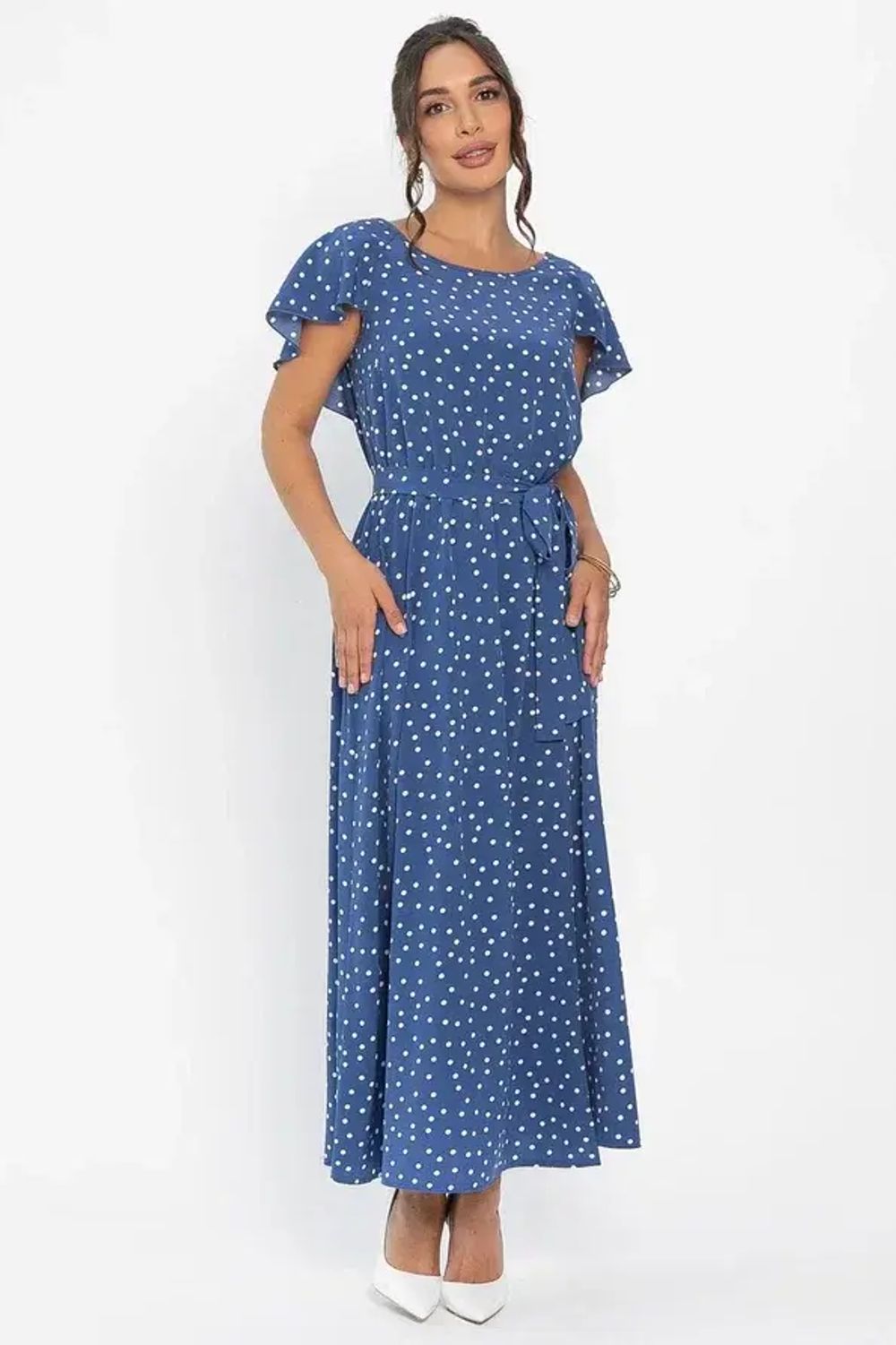 Платье Жара (синее/горох) П13968-16М LT Collection