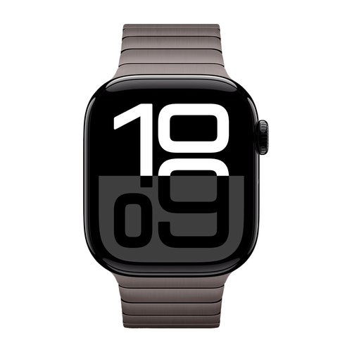 Умные часы Apple Watch Series 10 GPS, 42mm, Jet Black Aluminium Case with Link Bracelet, Slate