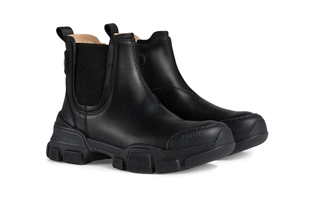 Children's GUCCI Gucci set wear warm ankle Chelsea boots black