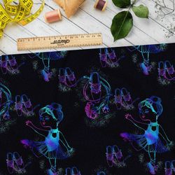 Ткань шелк Армани неоновые балерины