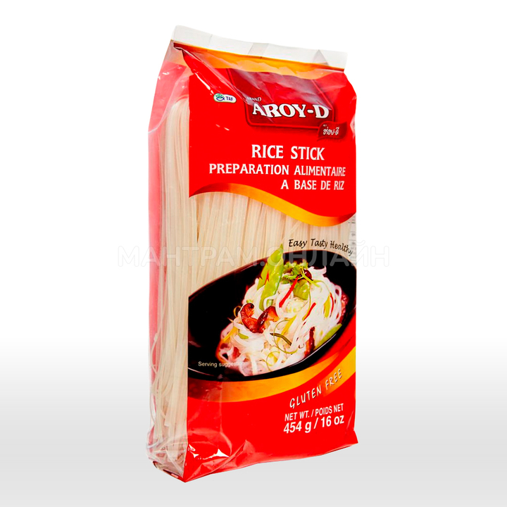 Лапша рисовая Aroy-D Rice Stick 3 мм 454 г