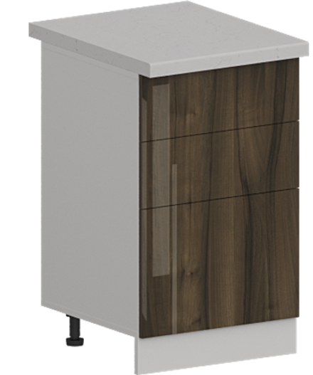 Кухня Модуль ШН3Я 500 Графит / Орех Миланский