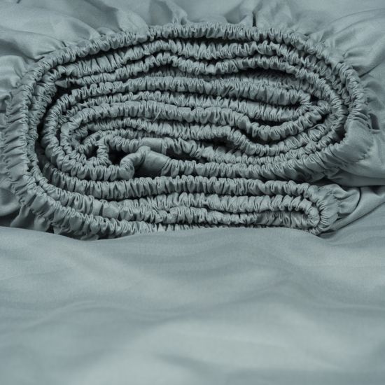 Простыня на резинке Oliva, 180x200х30, страйп полисатин HOMY