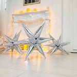 Шар (41''/104 см) Звезда, Составная, Серебро, 1 шт. в упак.