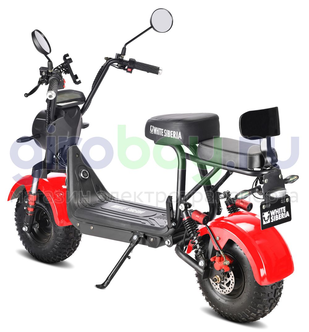 Электроскутер WHITE SIBERIA MINI R 1200w 2.0 - Красный фото 27 фото №29