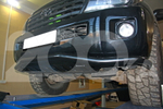 Бампер передний силовой/защита штатного бампера РИФ Toyota Land Cruiser 200 2007-2015 c защитой радиатора