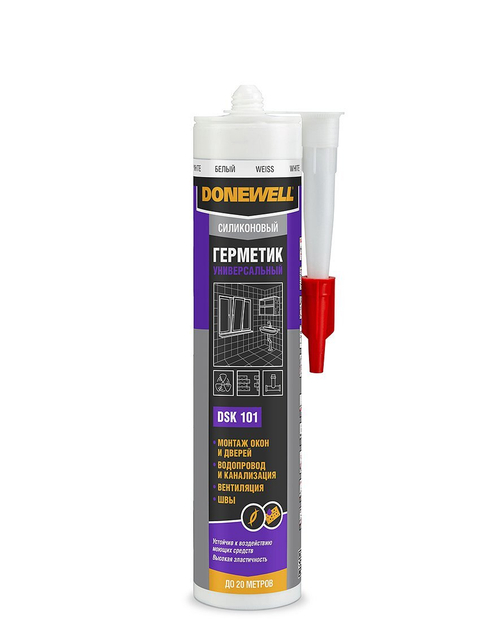 Герметик DoneWell DSK-101 силиконовый универсальный белый 260 мл