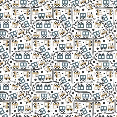 Buy kids fabric with trains scandinavian style