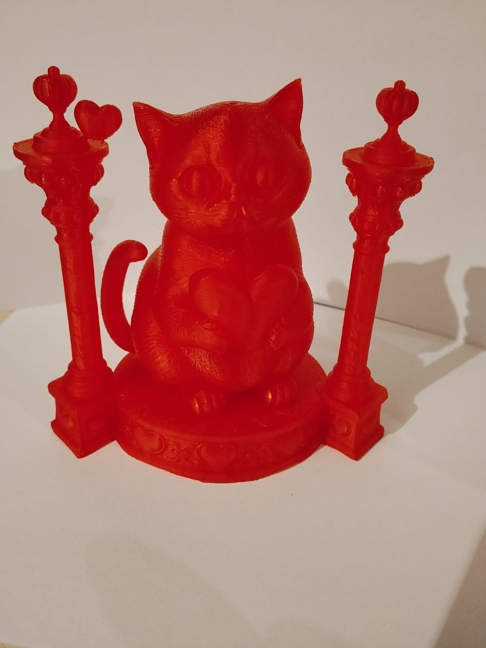 Кот с сердцем - 3D фигурка подарок универсальный на все случаи жизни