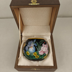 Вазочка с ручной росписью Палех "Ирисы"