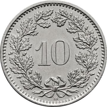 10 раппенов 1879-2023 Швейцария