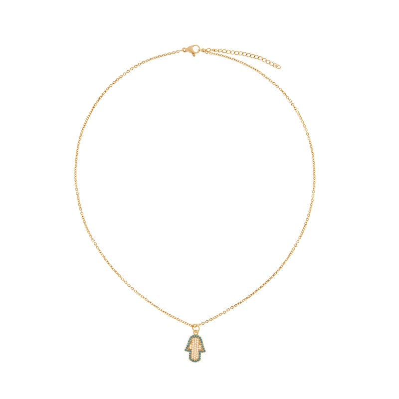 Колье Кристальная Хамса – Золото