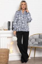 Блуза Доменика (серо-синяя) Б15016-18М LT Collection