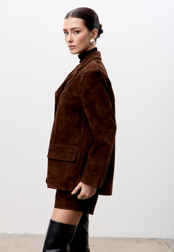 Жакет из натуральной замши