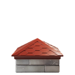 Колпак полимеркомпозитный Everest 390*390 (1,5 кирпича) красный