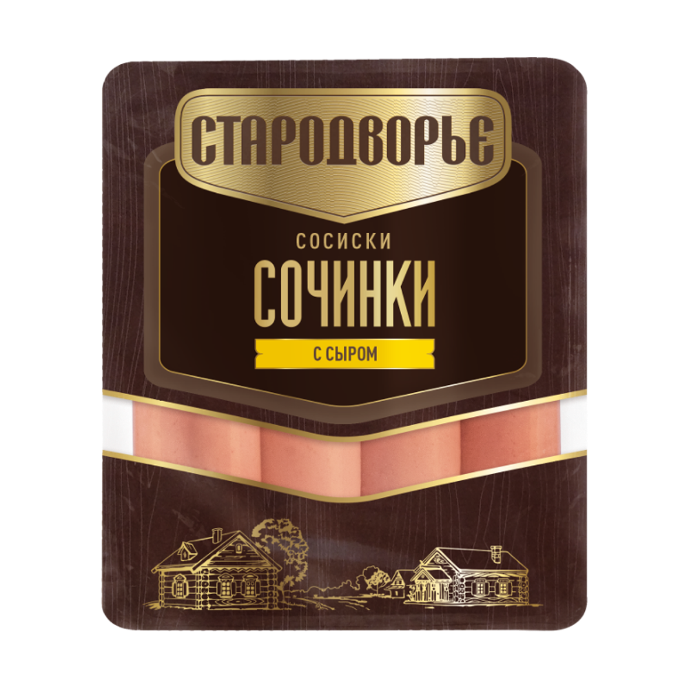 Сосиски Сочинки с сыром, Стародворье, 400г