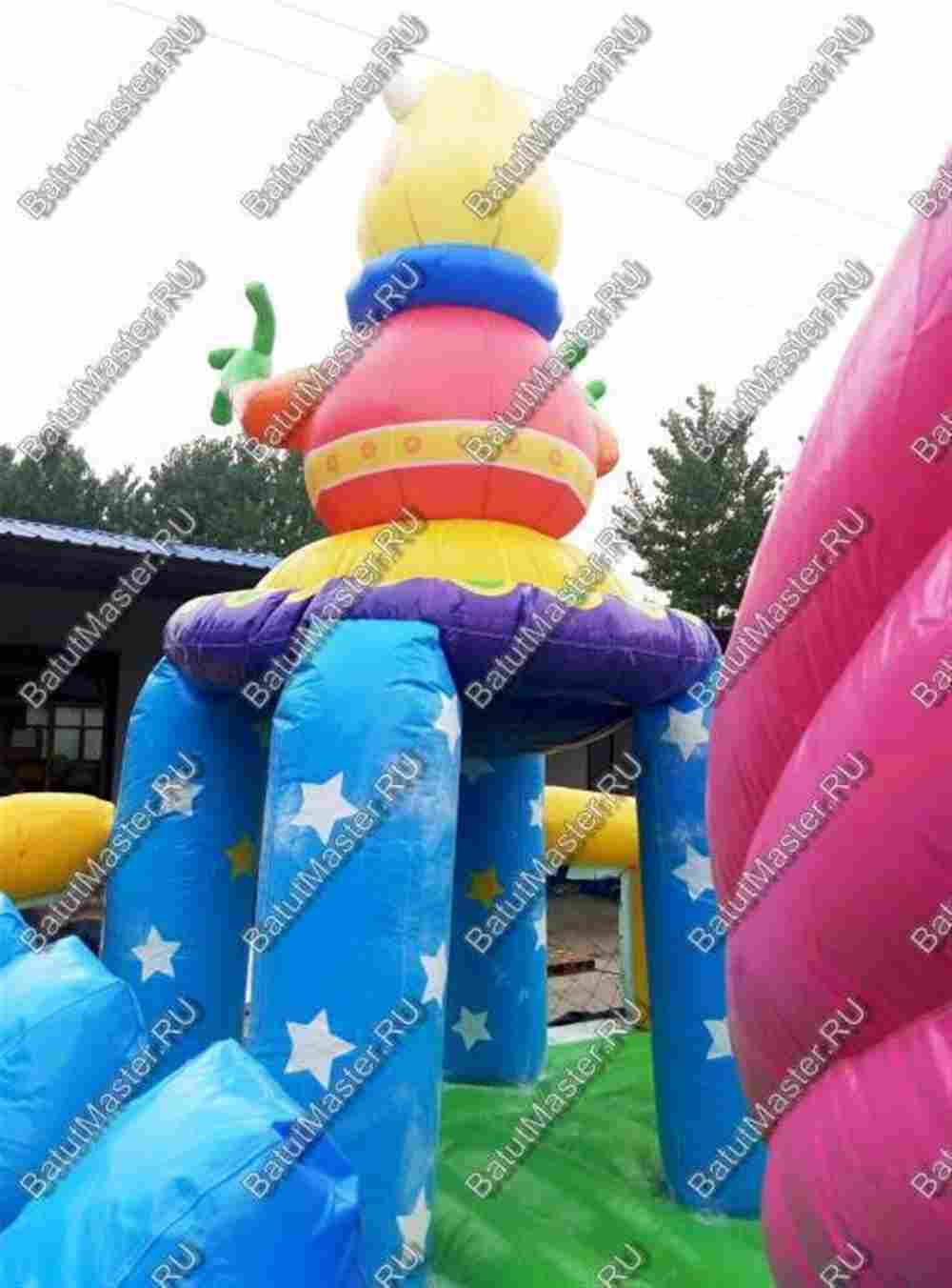 Коммерческий батут "Космические зверята" 16*8*7 м