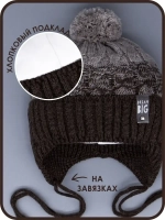 Шапка для мальчика осенняя на завязках