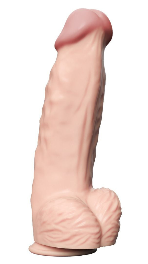 Телесный вибратор-гигант Real Bomb - 26 см.