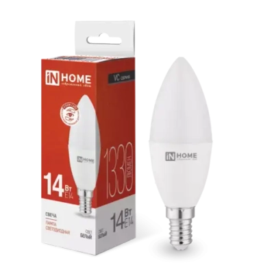 Лампа светодиодная LED-СВЕЧА-VC 14Вт E14 4000K 1330Лм IN HOME