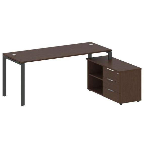 Метал Систем Рабочая станция с тумбой на П-образном м/к БП.РС-СТС-2.5 (R)