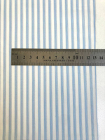 Коттон сорочка принт полоска, белый/голубой NB#78