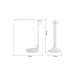 Настольный светильник ЭРА NLED-482-10W-W светодиодный с ночником белый | Светодиодные настольные лампы