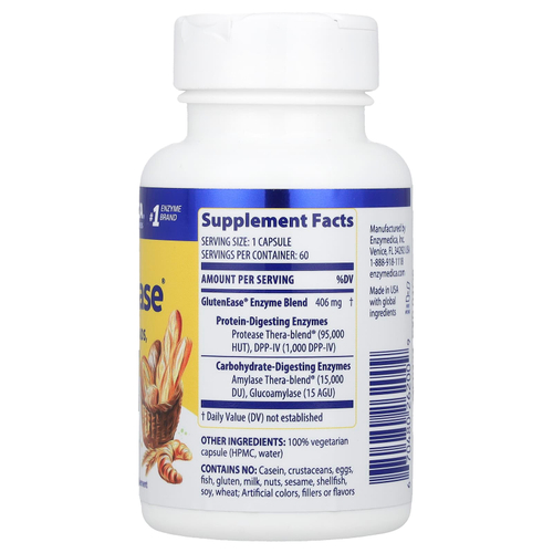 Enzymedica, GlutenEase, 60 капсул