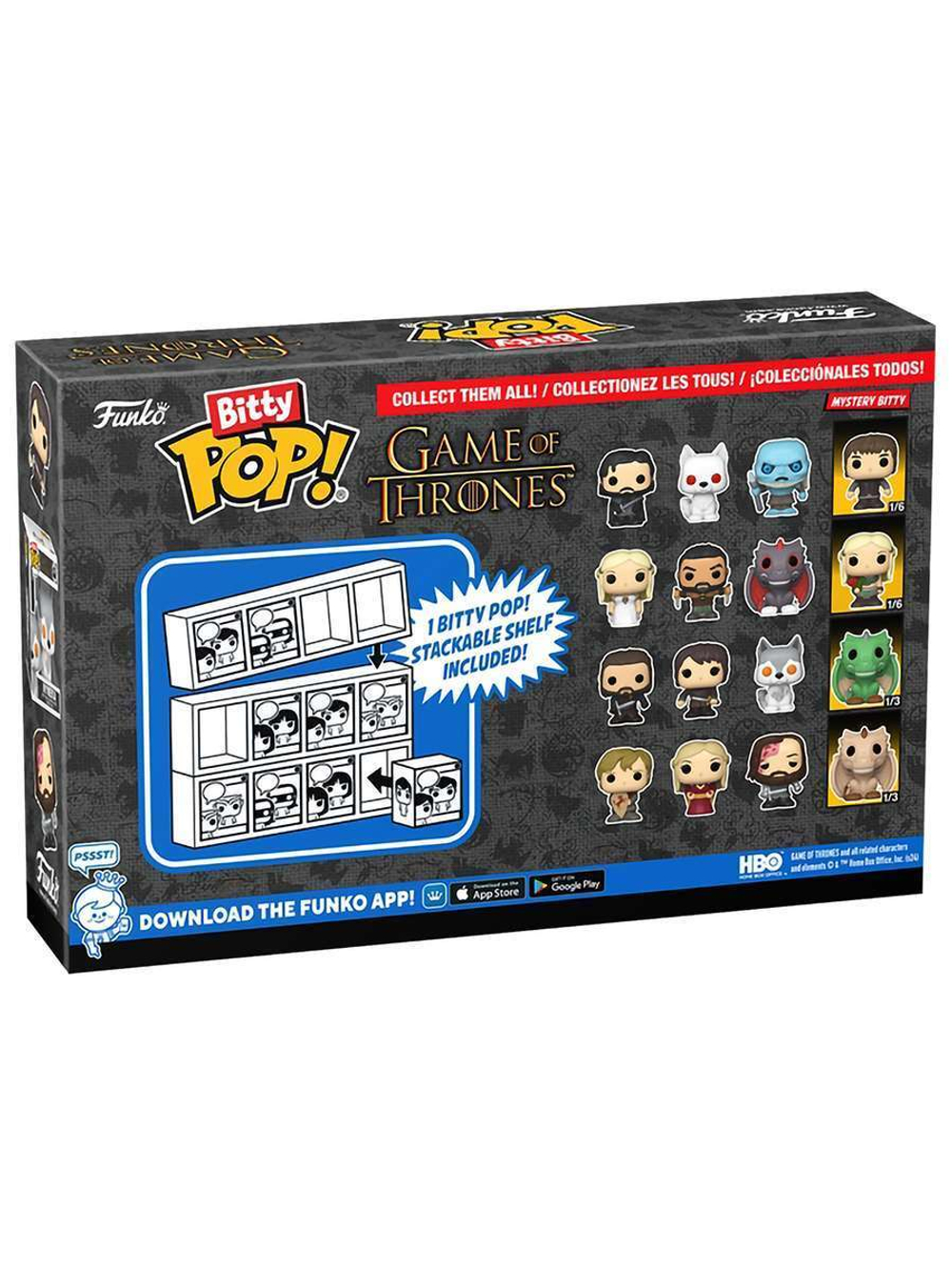 Фигурка Funko Bitty POP! Game of Thrones Jon Snow+Ghost+White Walker+Mystery (1 of 4) 4PK 83647