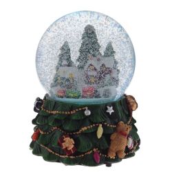 GAEM Фигурка декор в стекл шаре "Домики" (подсв, муз, вьюга, AAAх3 н/п), D 9.5 см, L11,5 W11,5 H15,5 см