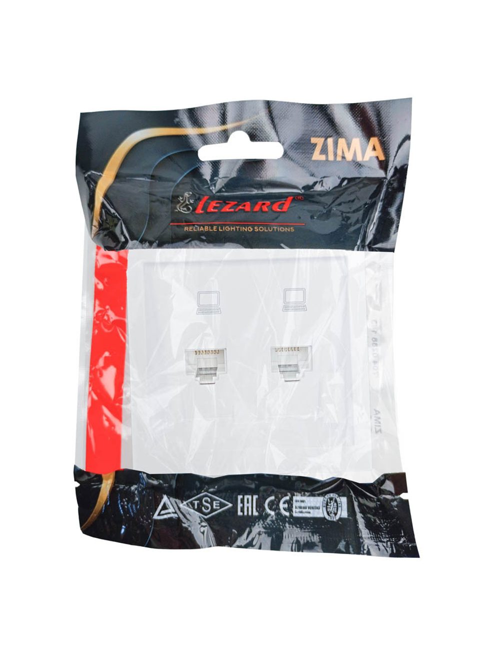 Розетка компьютерная двойная 704-0288-141 ZIMA