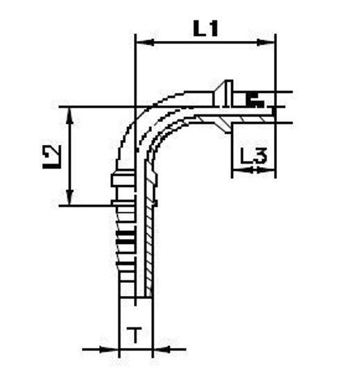 Фитинг DN 08 BEL (Ш) 10 (90)