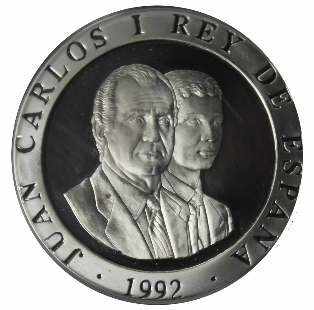 2000 песет 1992 Испания. XXV Летние Олимпийские игры, Барселона 1992 - Бег. Серебро PROOF в родной коробке