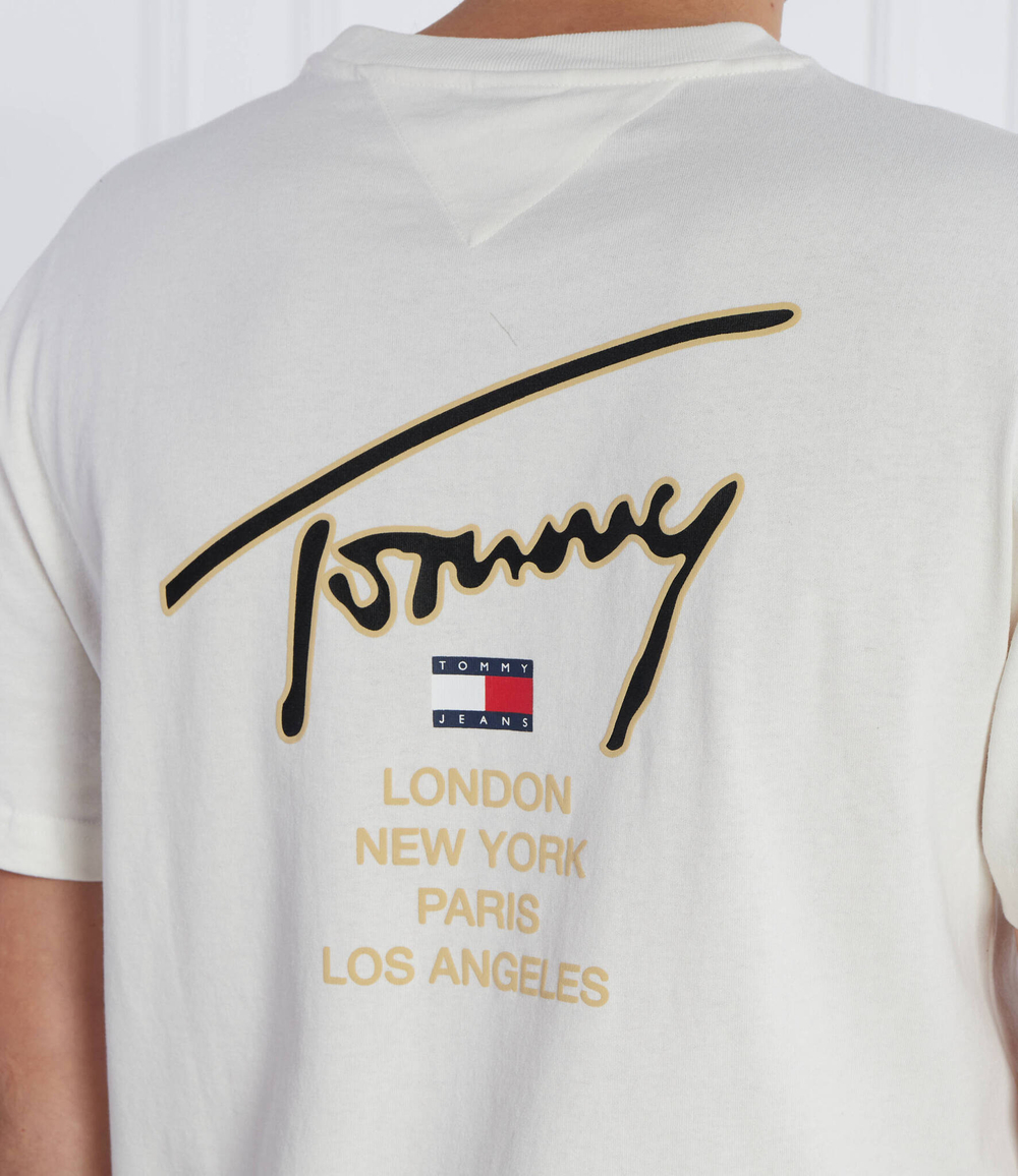 Футболка GOLD SIGNATURE BACK Tommy Jeans - кремовый (DM0DM17729)