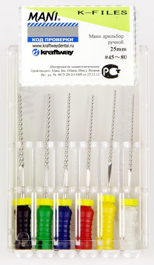 K-Files №45-80 MANI 6шт,25мм