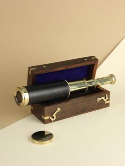 Nautical Подзорная труба в деревянном футляре