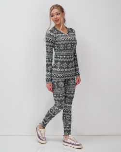 Комплект женского термобелья серого цвета 2520Sr