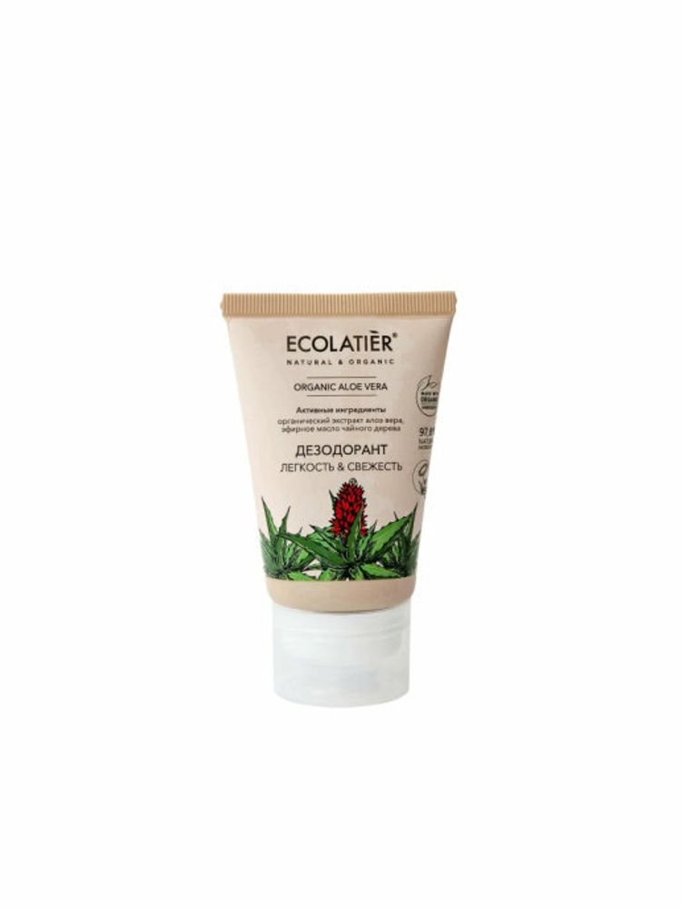 Ecolatier Organic Aloe Vera дезодорант для тела Легкость и свежесть, 40мл
