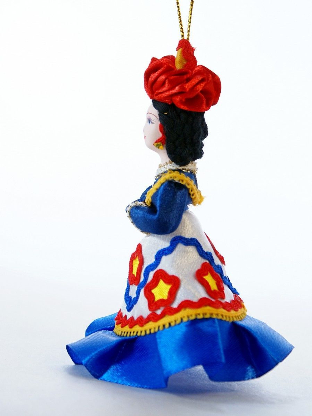 Кукла-подвеска Барынька в стиле дымковской игрушки