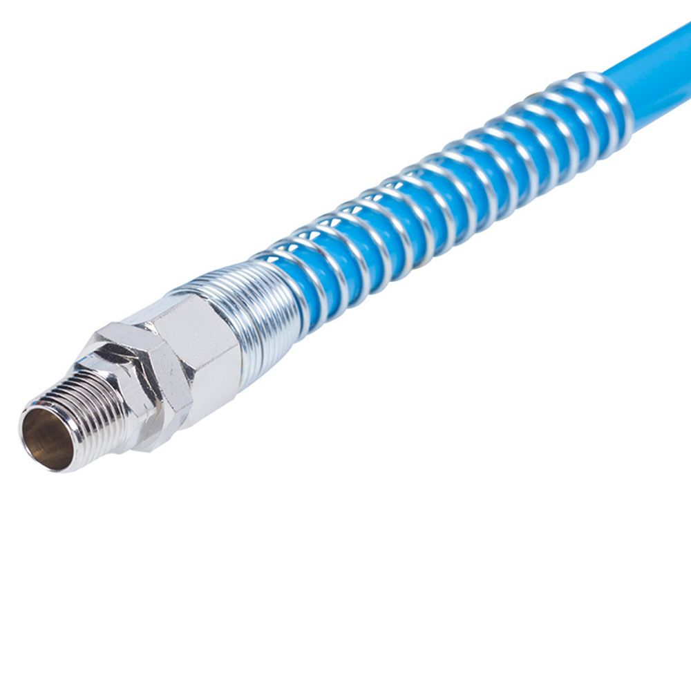 MIGHTY SEVEN (SD-23110) Шланг пневматический спиральный высокого давления 8х12 мм, 10 м, М1/4", полиуретановый