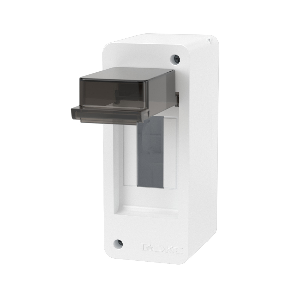 Щиток 2 мод настенный.,IP41 белый, с тонированной дверцей