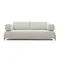 Трехместный диван Compo, бежевый, серый каркас
