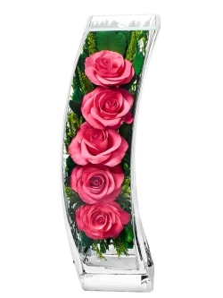 натуральные цветы в стекле, вакуум 26.02