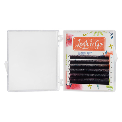 Розовые Омбре ресницы Lash&Go MINI MIX - 6 линий